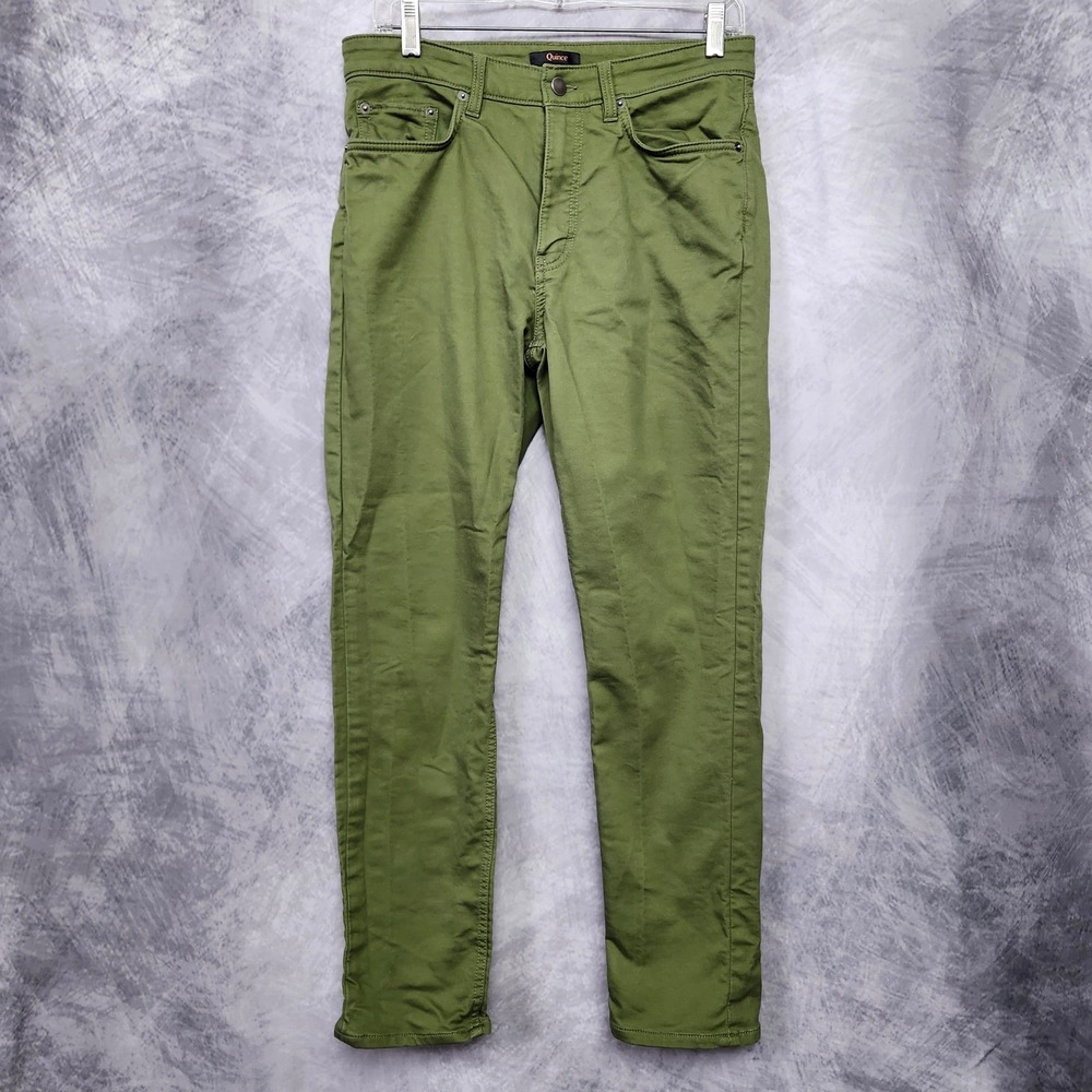 Quince Comfort Stretch Traveler Pants Mens 30x30 Chive Athletic Taper 5 Pocket